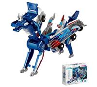 Jouet dinosaure magnétique de 5,12 pouces avec véhicule transformable, figurines de voiture dragon modifiant la collision, jouet d'action interactif en PVC, jouets éducatifs préscolaires pour