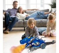 Jouet Dinosaure Mécanique En Plastique, Simplicité Confortable, Animal Portable, Spray Lumineux, Son Intelligent, Balançoire