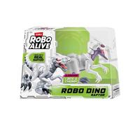 Jouet dinosaure robotique ZURU Robo Alive ZUU71152 Raptor articulé marche réaliste mâchoire mobile Blanc