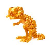 Jouet dinosaure squelette - Figurine articulée imprimée en 3D - Modèle autoportant - Statue de bureau réaliste - Design fossile mobile avec articulations flexibles - Décoration de table pour livre