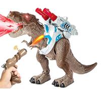 Jouet Dinosaure Télécommandé Enfants, RC Dino Robots avec Pulvérisation, Son et Lumière, Marche, Rugit, Interactif Dragon Jeu Educatif Cadeau pour Garçons Filles 5 6 7 8 9+ Ans