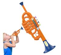 Jouet d'instrument à vent - Forme de trompette facile à apprendre - Aspect brillant - Jouet musical avec son des touches - Entraînement précoce des instruments pour les tout-petits, les et les