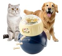Jouet Distributeur Croquette Chat,Jouet Intelligent pour Chats, Mini Chiens | Distributeur de Friandises Réglable Stimulation Mentale et Anti-Ennui, Entrainement IQ Et Slow Feeder