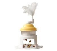 Jouet distributeur de friandises pour chat - Distributeur de friandises interactif lent, 1 pièce de puzzle en forme de rasoir à glace pour jeu de félin, gobelet à croquettes avec baguette teaser