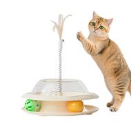 Jouet Distributeur De Friandises Pour Chat Interactif | Jouets Interactifs Pour Chats Avec Canne À Ressort Et Billes - Distributeur de Nourriture, Jeu d'Alimentation pour Exercice et Stimulation Menta
