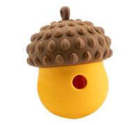 Jouet distributeur de friandises pour chien - Jouet interactif en caoutchouc | Distributeur de friandises en forme de gland avec support de collation, jouet pour chiot avec nettoyage des dents pour
