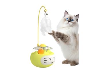 Jouet d'occupation pour chat, jeu de plumes, avec balle mobile pour stimuler l'intelligence des chatons, jouet stimulant pour l'exercice en extérieur et en intérieur, soulagement du stress quotidien