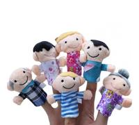 Jouet Doigt Miniature Pour Enfant, 6 Pièces, Image Des Membres De La Famille, Marionnettes À Main Mignonnes, Jouets Éducatifs Précoces, Jouets Pour Raconter Des Histoires