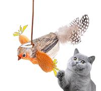 Jouet d'oiseau de chat, de chat d'oiseau pour les chats d'intérieur,Jouet interactif à mâcher pour chats - pour chats, oiseau couineur, d'exercice interactifs pour chats pour tout