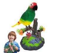Jouet d'oiseau interactif qui parle - Voix répétant le perroquet en peluche, Educational Mimic Companion | Animal amusant et alimenté par des batteries portables, votre compagnon de divertissement