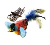Jouet d'oiseau pour chat, jouet d'oiseau flottant - Fournitures portables pour animaux de compagnie, moineau battant pour chat de petite, moyenne et grande race