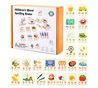 Jouet d'orthographe, jeu de mots, puzzle interactif 'alphabet, 3,54 x 0,79 x 0,2 pouces, matériau durable et sûr, design coloré, idéal pour les enfants, pratique scolaire, maternelle, instruction