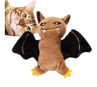 Jouet doux pour chat jouet interactif pour chat chauve-souris - Peluche interactive chaton miaulant |. Jouet d'exercice pour chat avec recharge USB, jouet automate amusant