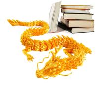 Jouet Dragon articulé - Figurine de Dragon imprimée en 3D - Outil de décoration de Poses dynamiques pour Voitures, Bureaux, Maisons et Aquariums