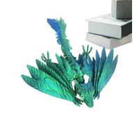 Jouet dragon imprimé en, jouet dragon imprimé en,Jouet anti-stress | Jouet dragon Wyven à plumes, statues de dragon miniatures articulées, jouet roman de bureau pour