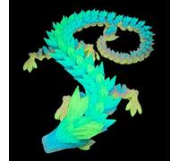 Jouet dragon mobile en 3D avec articulations, figurine décorative 11,8 pouces | Collection de dragons magiques comme bijou pour la maison, le bureau, les décorations festives sur Halloween