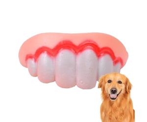 Jouet drôle de dents de chien-accessoire à mâcher de fausse prothèse dentai
