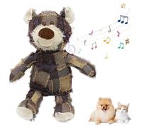 Jouet durable pour chien en forme d'ours qui ne se casse pas et ne se casse pas - Jouet pour chien en forme d'ours qui couine couine - Jouet interactif pour chien - Visages - Jouet d'ours durable pour