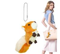 Jouet écureuil en peluche, porte-clés en peluche écureuil | Porte-clés écureuil animal en peluche | Breloque de sac en forme d'écureuil marron 10cm/3.9 pouces, pendentif de sac à dos, jouet en
