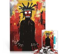 Jouet éducatif Anti-Stress Peinture de l'esprit du crâne de Style Basquiat Puzzles de 2000 pièces pour Adolescents 70x100cm Œuvre d'art Convient aux 14 Ans et Plus