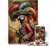 Jouet éducatif Anti-Stress Perroquet en Tant Que Capitaine Pirate Puzzles pour Adolescents 1000 pièces 38x52cm décoration Murale pour Les Personnes de 14 Ans et Plus