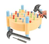 Jouet éducatif avec marteau, jouet à clous battant | Subventions pédagogiques pour table à percussion pour la maternelle | Avec 19 clous de table de travail colorés, marteau jouet p