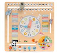 Jouet éducatif bois, calendrier anglais