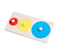 Jouet éducatif coloré en forme multiple avec grand puzzle en bois - | Puzzle éducatif géométrique pour tout-petits préscolaire Entraînement des couleurs Apprentissage Jouet éducatif