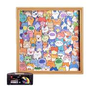 Jouet éducatif de de Chat - Ensemble de d'animaux en Bois, d'apprentissage pour | Tableau de à Cadre pour Salle de Jeux de Voyage, école à Domicile, activité présco