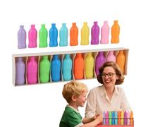 Jouet éducatif de jeu de devinettes de bouteilles colorées - Activité de tri de mémoire de 0,79 x 0,79 x 1,97 pouces | Le jeu éducatif renforce l'attention, la pensée et les a
