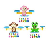 Jouet Éducatif De Maths Montessori, Équilibre Entre Personnages Et Chiffres, Jeu De Société, Jouets D'apprentissage, Échelle Balance Équilibrage En Numéro Numérique Et Animaux Singe Pingouin, Apprenti