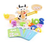 Jouet Éducatif De Maths Montessori, Équilibre Entre Personnages Et Chiffres, Jeu De Société, Jouets D'Apprentissage, Échelle Balance Équilibrage En Numéro Numérique Et Animaux Singe Pingouin, Appr