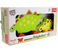 Jouet éducatif en bois à tirer 2 Dinosaures Trefl, vert