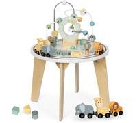 Jouet Éducatif en bois - Mamabrum - Table d'Activité Bébé - Labyrinthe - Engrenages - Trieur de formes