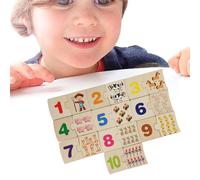 Jouet éducatif en Bois pour Enfant pour éducation précoce - Puzzle de comptage et d'appariement, pour de 4 à 6 Ans pour Maison, Chambre, intérieur et Jardin