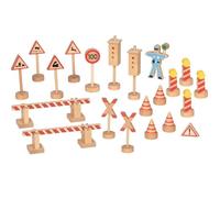 Jouet éducatif - GOKI - Panneaux de signalisation en bois - 20 panneaux - Mixte - À partir de 3 ans