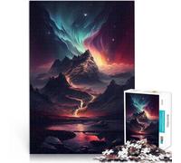 Jouet éducatif intellectuel décompressant Aurore boréale Puzzle 2000 pièces pour Adolescents 70x100cm Œuvre d'art Convient aux Personnes de Plus de 14 Ans