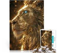 Jouet éducatif intellectuel décompressant Lions Noirs et Or Puzzle 1000 pièces pour Adolescents 26x38cm décoration Murale