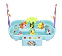 Jouet Educatif Interactif De Jeu De Plate-Forme De Pêche De Cycle De L'eau Electrique Avec L'effet D'eclairage Sain Pour Le Cadeau D'enfants, Bleu