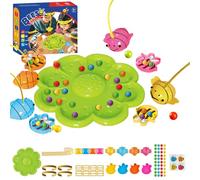 Jouet éducatif - Jeu de 7 pouces | Plateau en PVC - Plateau à pollen avec perles magnétiques avec bâtons de saut et clips, jouet d'apprentissage amusant de coordination main-pour n
