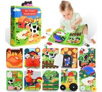 Jouet éducatif - KCVV - Busy Board Montessori - 20 activités interactives - Thème de la ferme - 1 à 4 ans