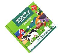 Jouet éducatif magnétique - 18 x 18 x 1,5 cm - Jeu de Puzzle de Voyage - Apprentissage précoce - Carreaux colorés - Développement du Cerveau - Magnétique pour, Tout-Petits, préscolaires