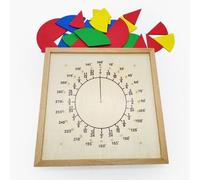 Jouet Éducatif Montessori, Jouets Pour Enfants, Aide À L'Enseignement Des Mathématiques, Plaque Partielle, Rapport De Circonférence, Bois