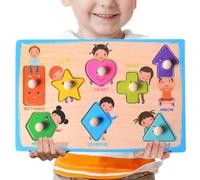 Jouet Éducatif Montessori Pour Bébé, Puzzle 3d, Planche À Saisir, Animal De Dessin Animé, Véhicule Cognitif Numérique, Jouets Puzzle En Bois