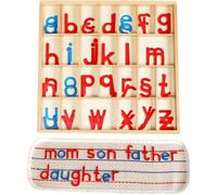 Jouet éducatif Montessori pour Enfants Alphabet en Bois Mobile avec boîte et Tapis matériel d'apprentissage de l'orthographe