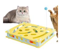 Jouet Éducatif pour Chat - Jeu Interactif Stimulant pour L'Enrichissement Félin,Jeux de Labyrinthe avec Boîte à Fouiller et Billards Sonores Accessoires pour Exercice Mental et Anti-ennui