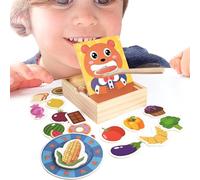 Jouet éducatif pour nourrissons avec boîte en bois et alimentation | Jeu éducatif en bois pour la motricité et le développement de l'enfant chez les et la petite enfance