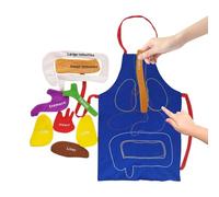 Jouet éducatif pour tablier pour anatomie 3D 52x35 cm, modèle d'organe réaliste, jouet scientifique pour l'apprentissage précoce | Aide pédagogique préscolaire interactive