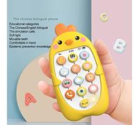 Jouet éducatif pour Téléphone Portable pour bébé, Téléphone Musical pour Apprendre et Cadeaux d'anniversaire Amusants pour Les Enfants âgés de 6 à 12 Mois [matériau ABS] (Grey)