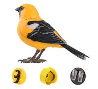 Jouet électrique chantant et chantant en forme d'oiseau | Ornements d'oiseaux artificiels | Jouet interactif mignon et décoratif | Jouets de simulation interactifs avec son, ornements d'arbre pour